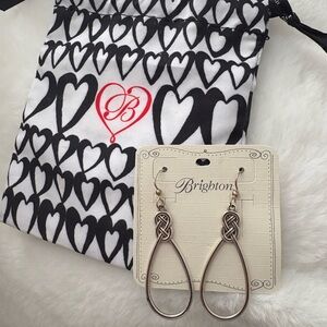 Brighton Silver Loop Earrings with Heart Pouch
